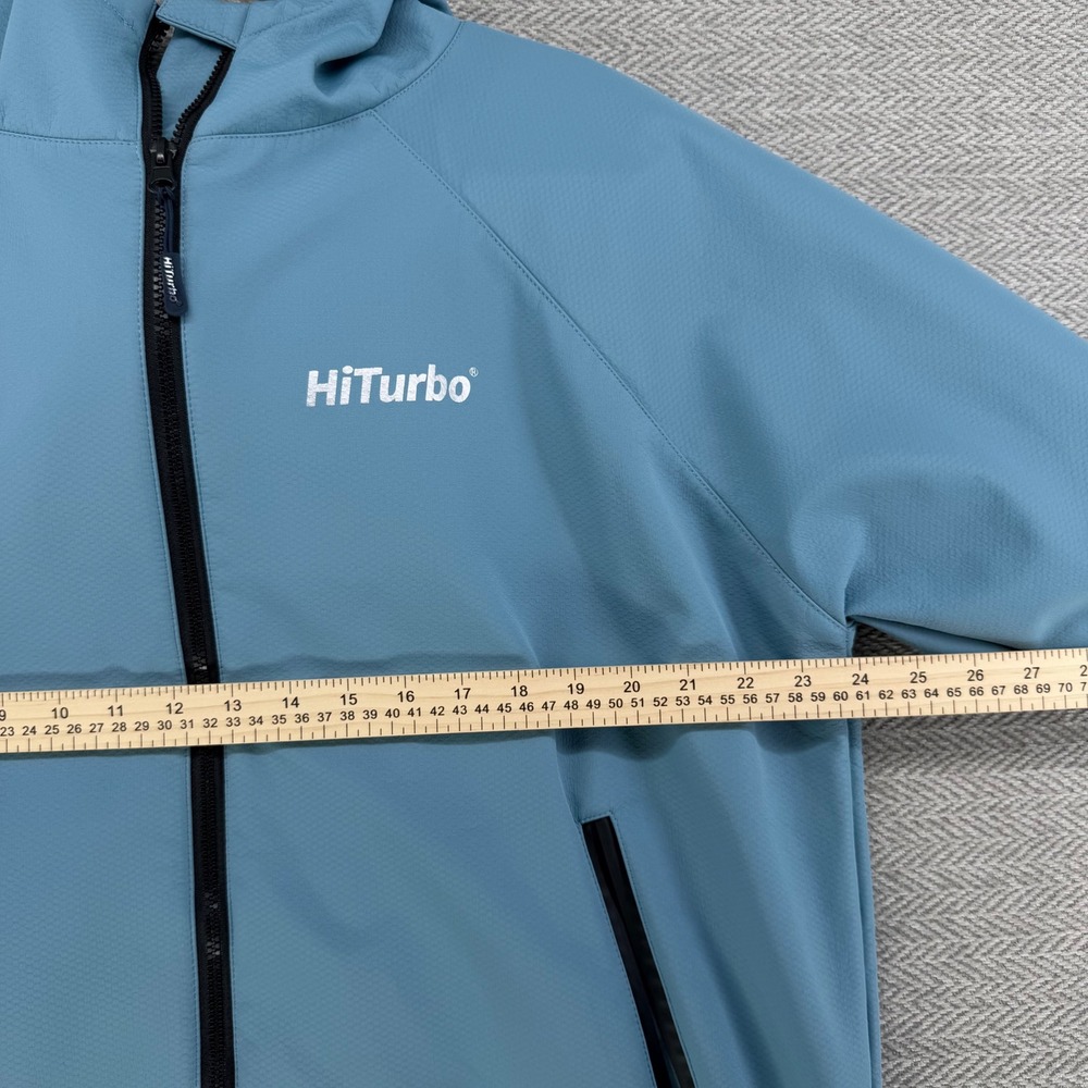 HiTurbo Surf Changing Robe One Size Blue Polyester Fleece Lined Hooded Parka - Picture 3 of 9